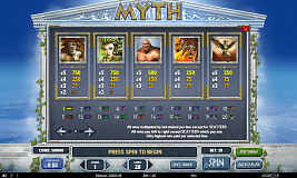Tabela de pagamento MYTH